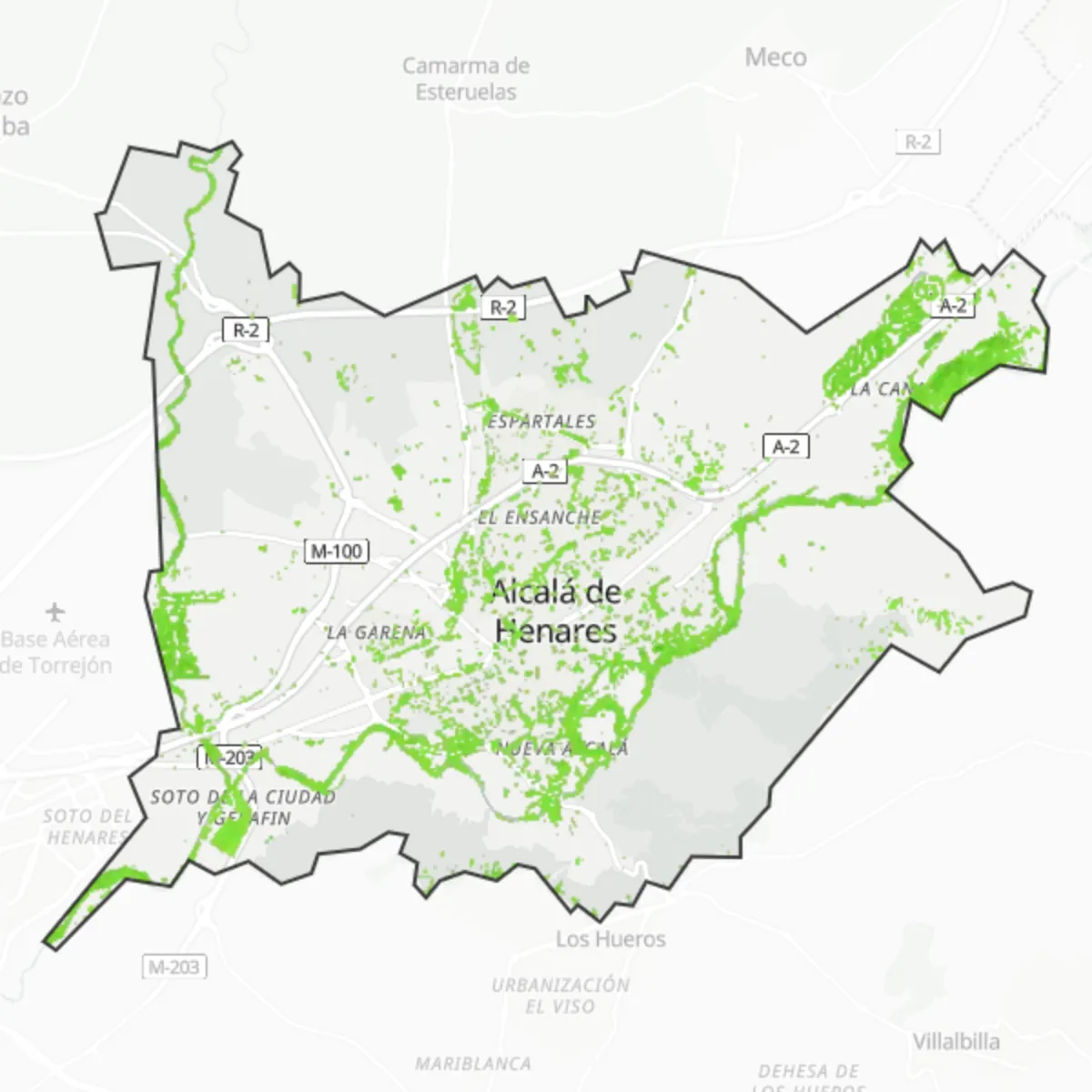 Зелено покритие — Alcalá de Henares