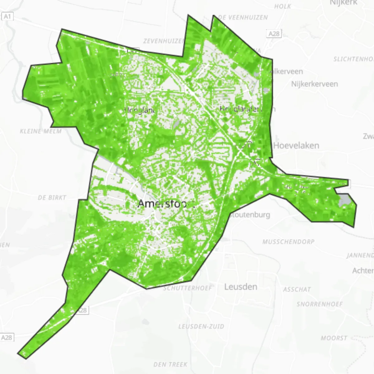 Zelený pokryv — Amersfoort
