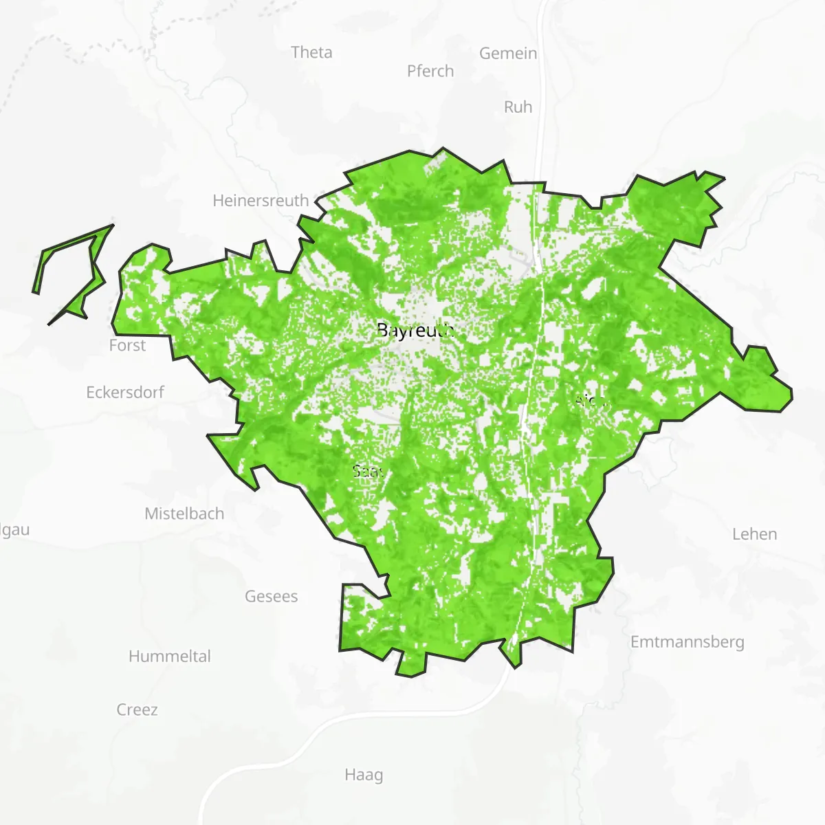 Zöldfelület — Bayreuth