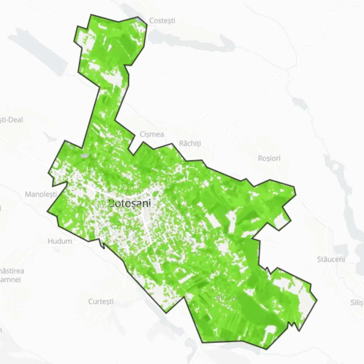 Cobertura verde — Botoşani