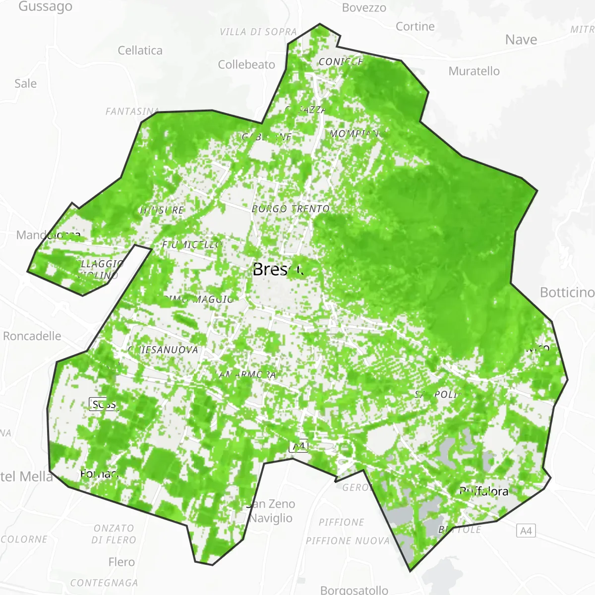 Zelený pokryv — Brescia