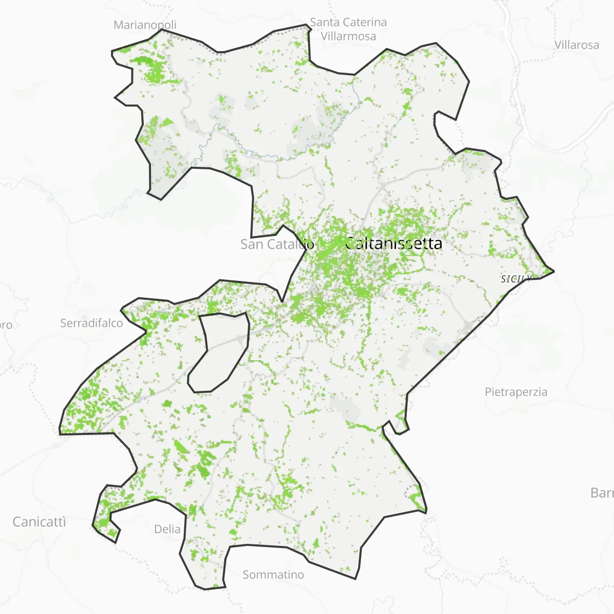 Copertura verde — Caltanissetta