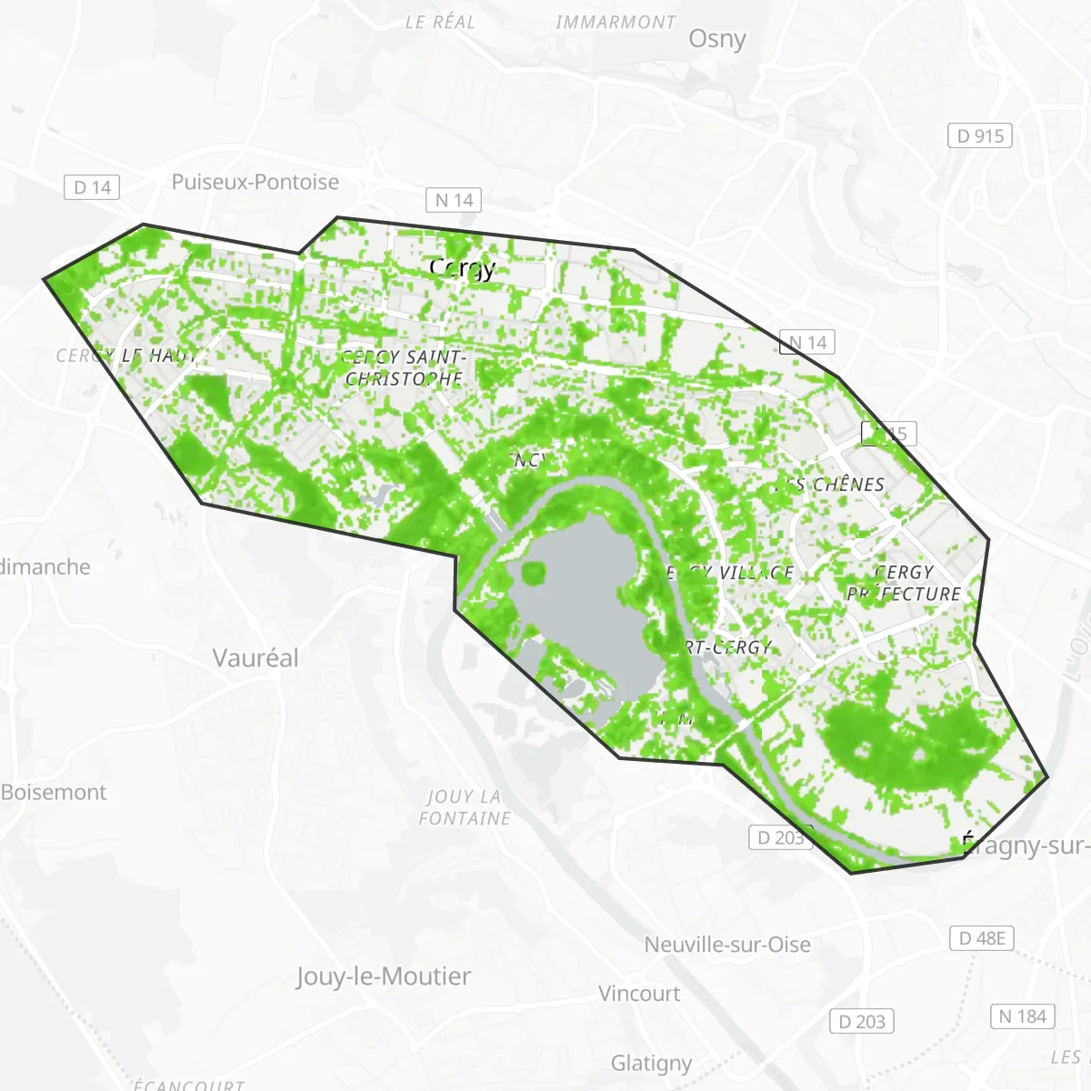 Grünfläche — Cergy