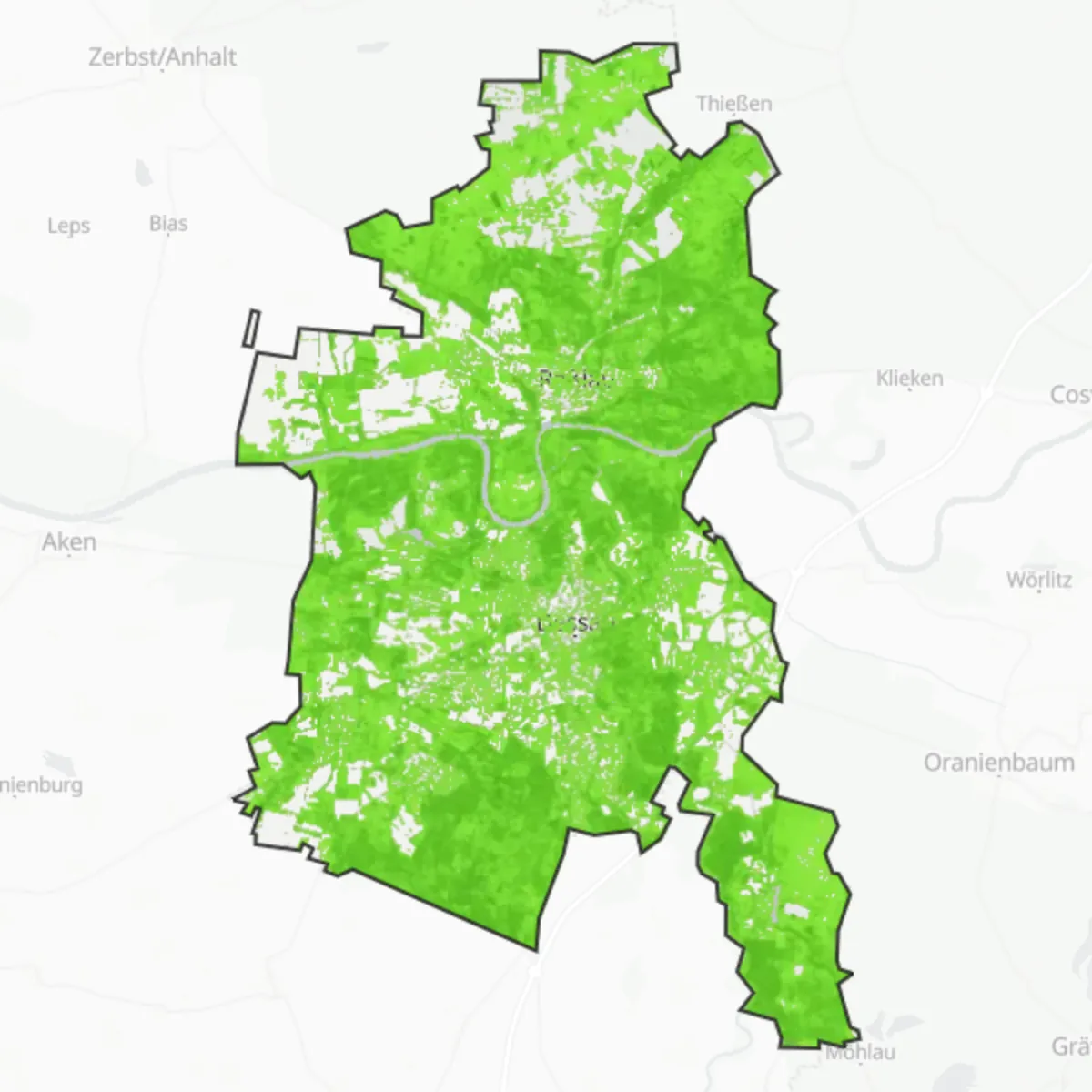 Zelený pokryv — Dessau
