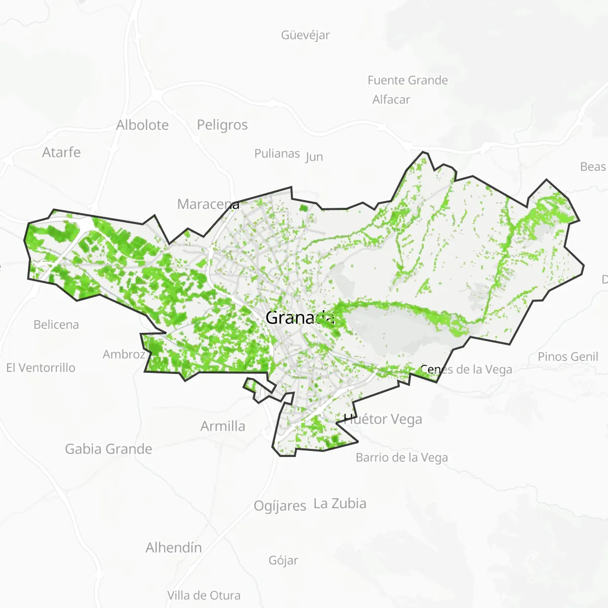 Zelený pokryv — Granada