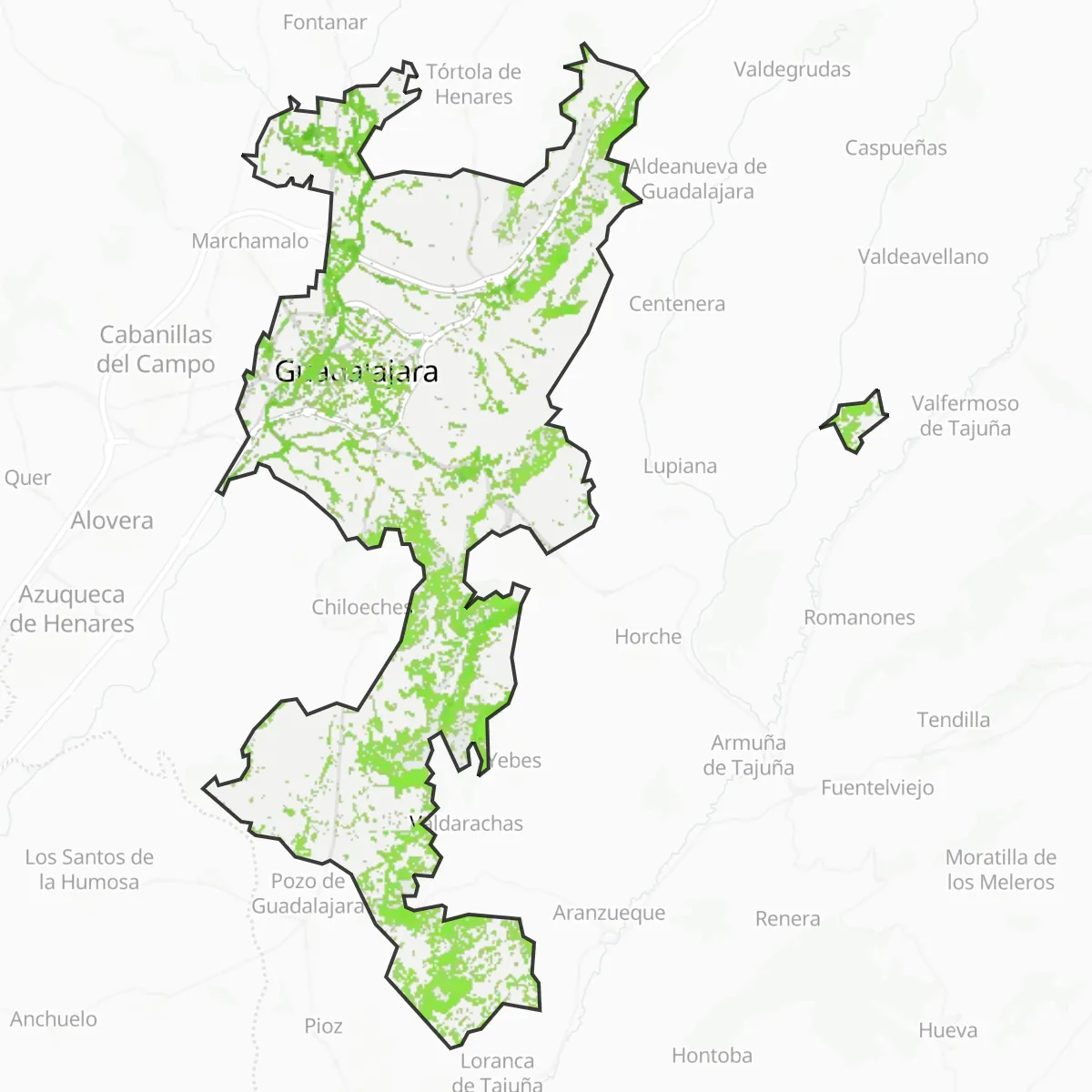 Zelený pokryv — Guadalajara