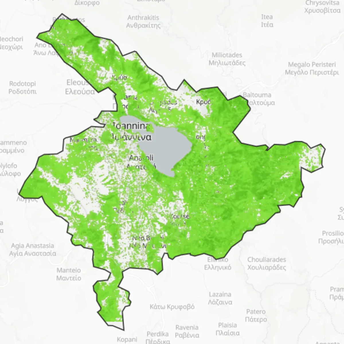 Zelený pokryv — Ioannina