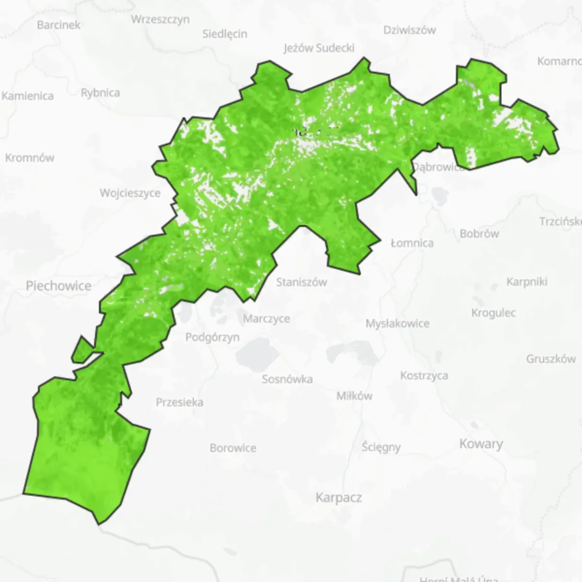 Зелено покритие — Йеленя Гора