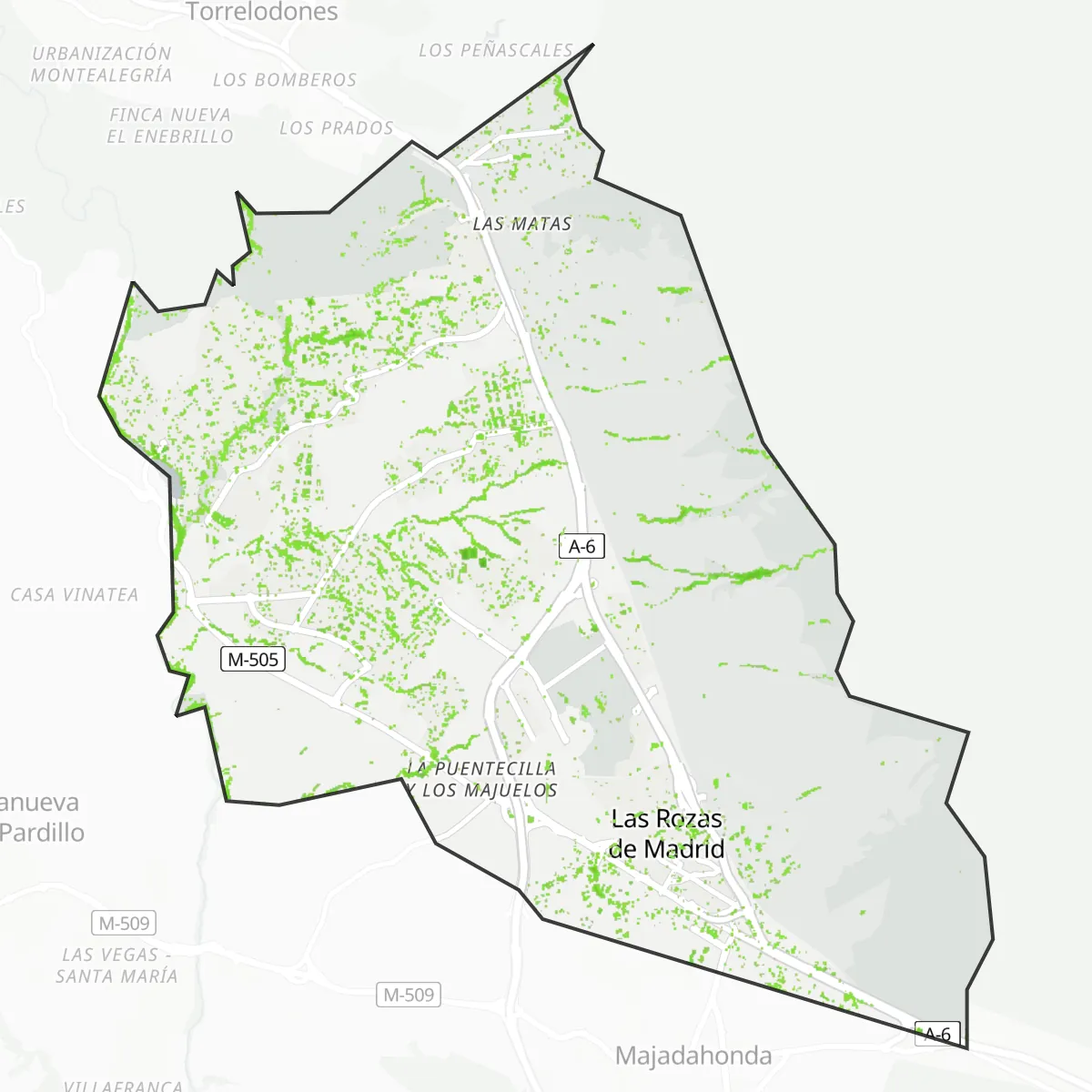 Zelený pokryv — Las Rozas de Madrid