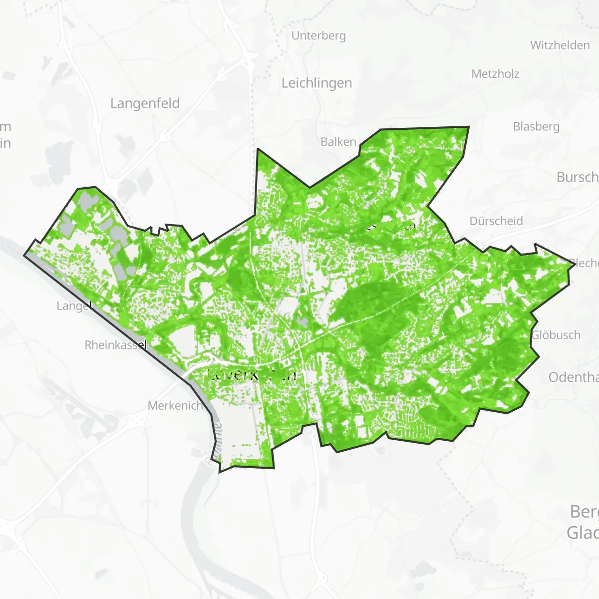 Cobertura verde — Leverkusen