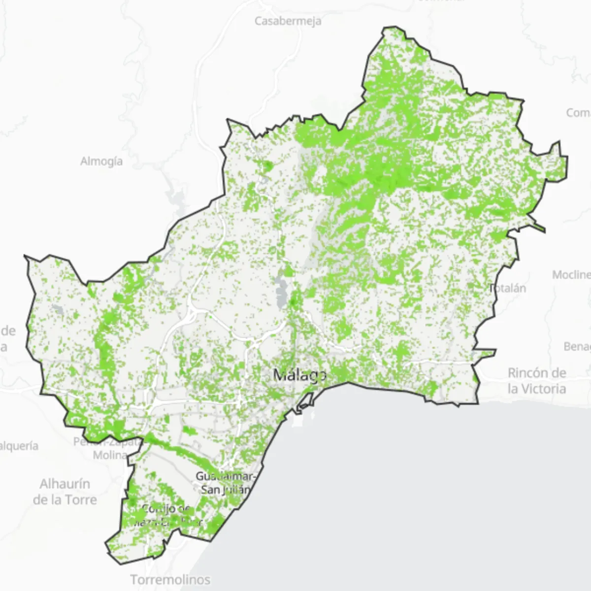 Coberta verda — ciutat de Málaga