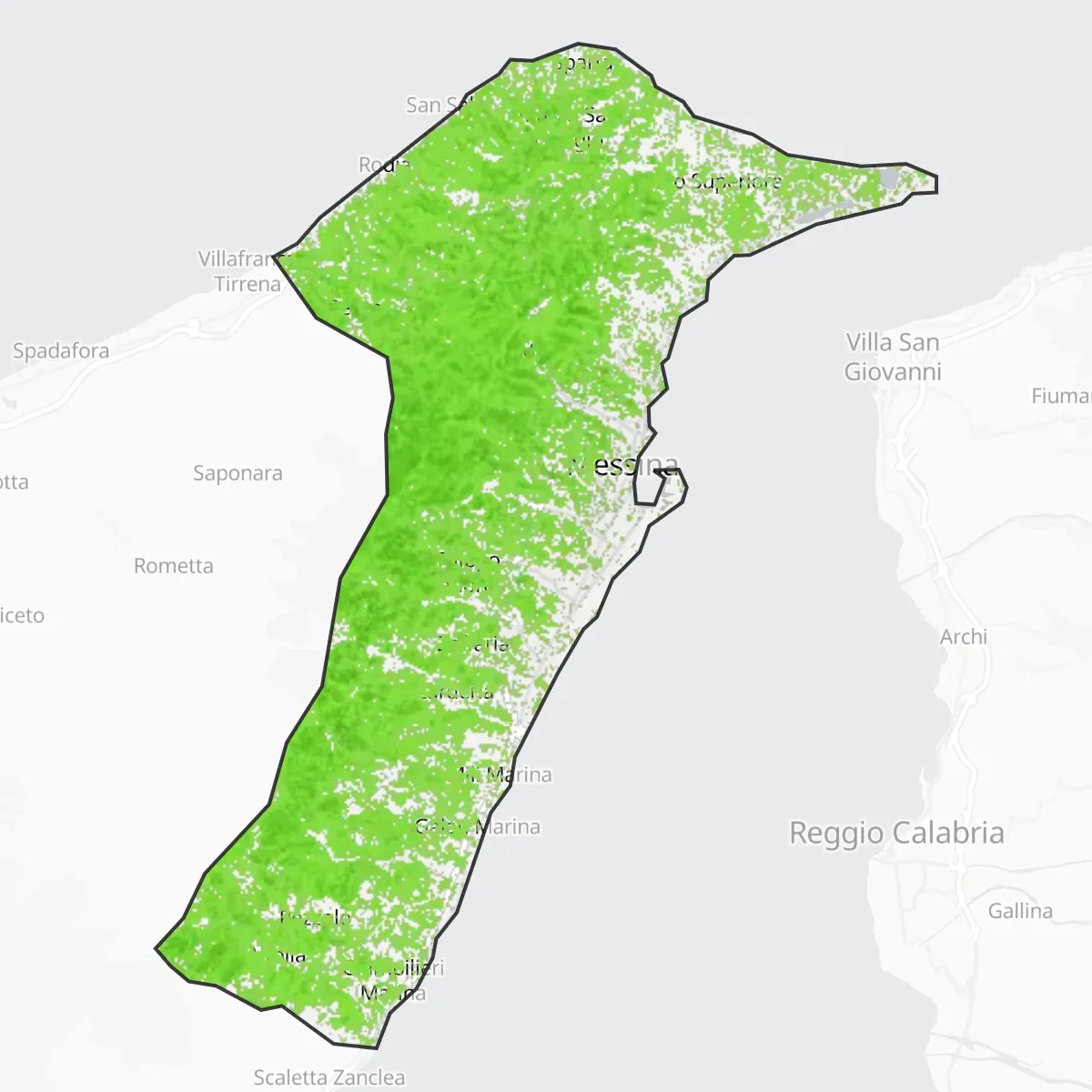 Zelený pokryv — Messina
