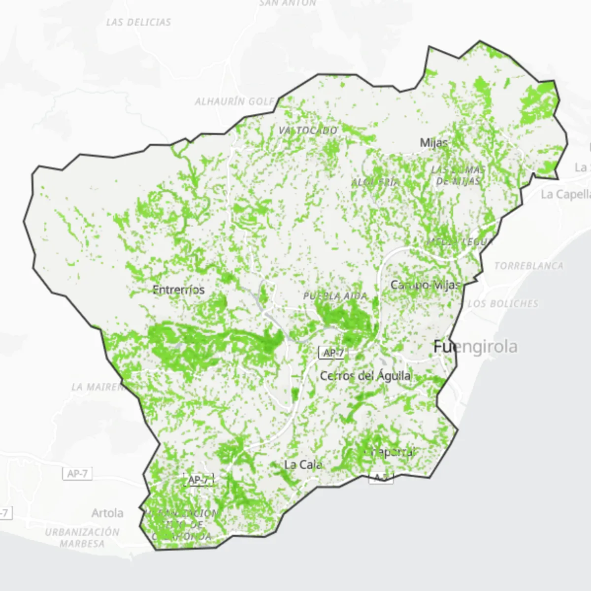 Zelený pokryv — Mijas