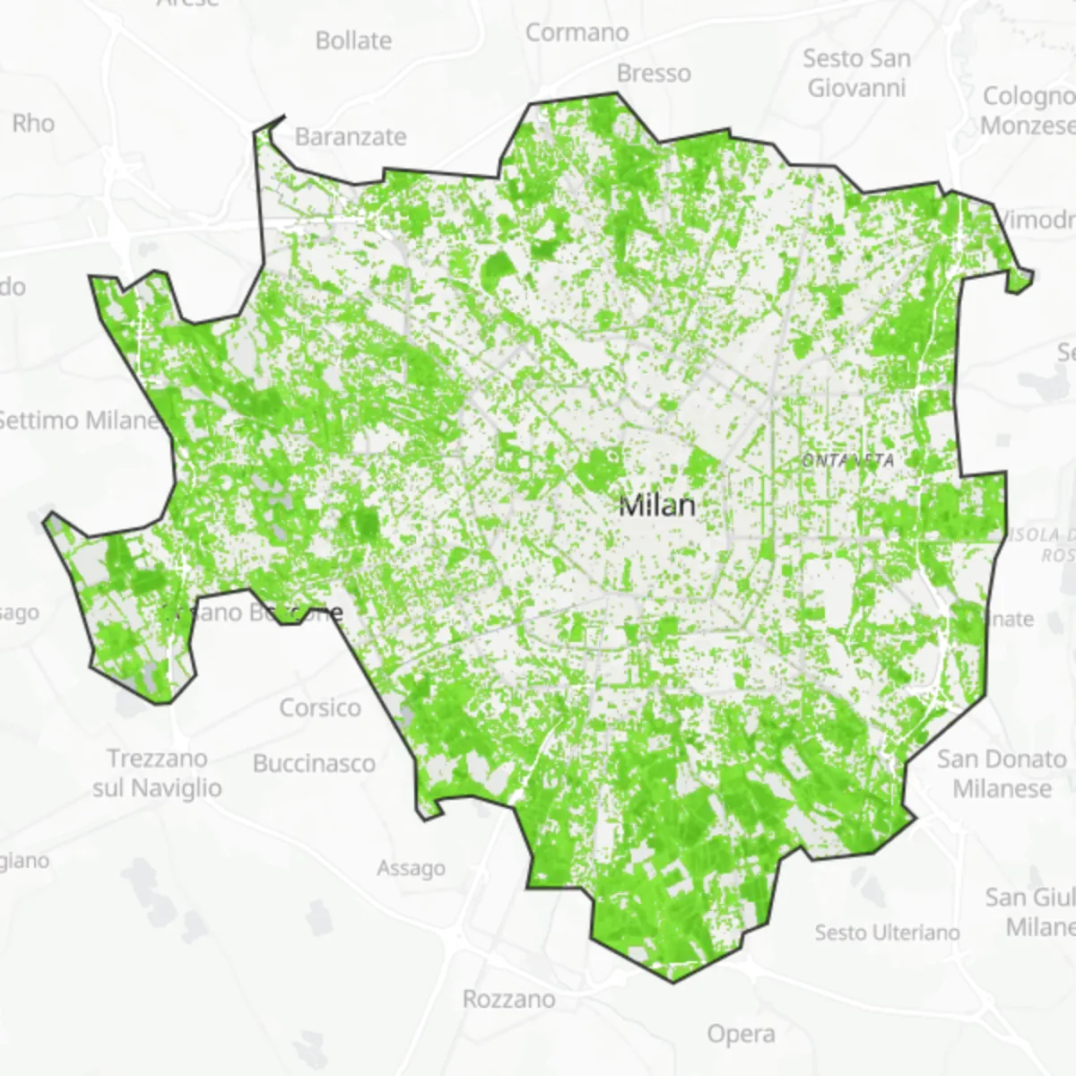 Zelený pokryv — Milán