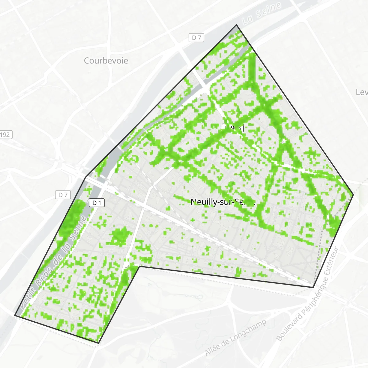 Zöldfelület — Neuilly-sur-Seine