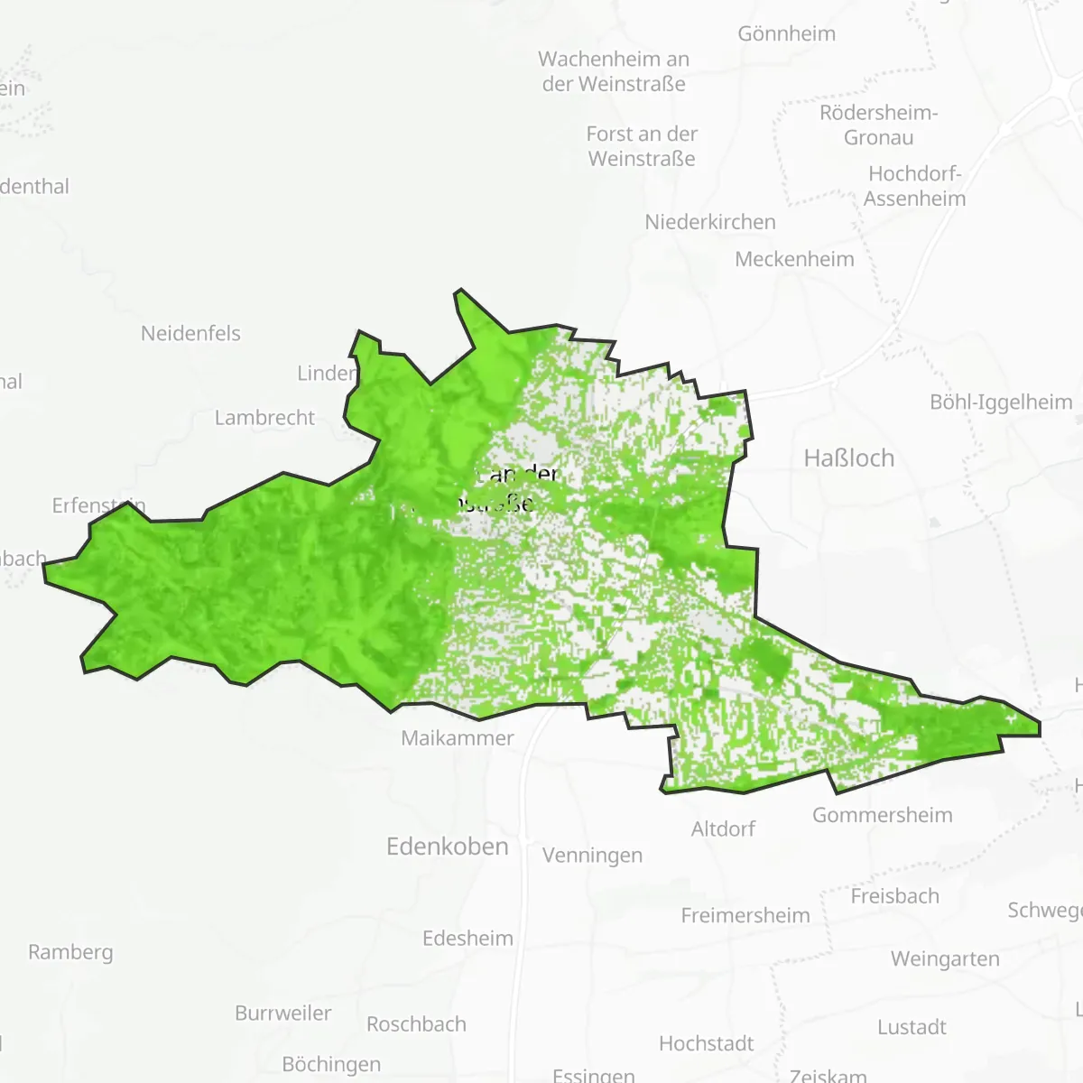 Zelený pokryv — Neustadt an der Weinstraße