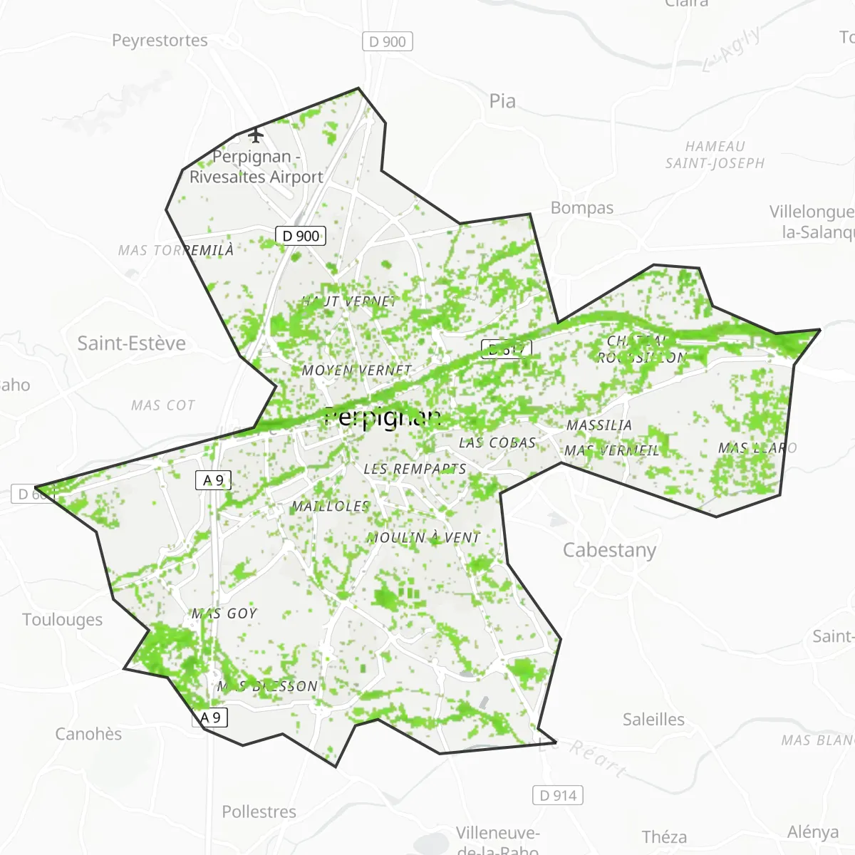 Grünfläche — Perpignan