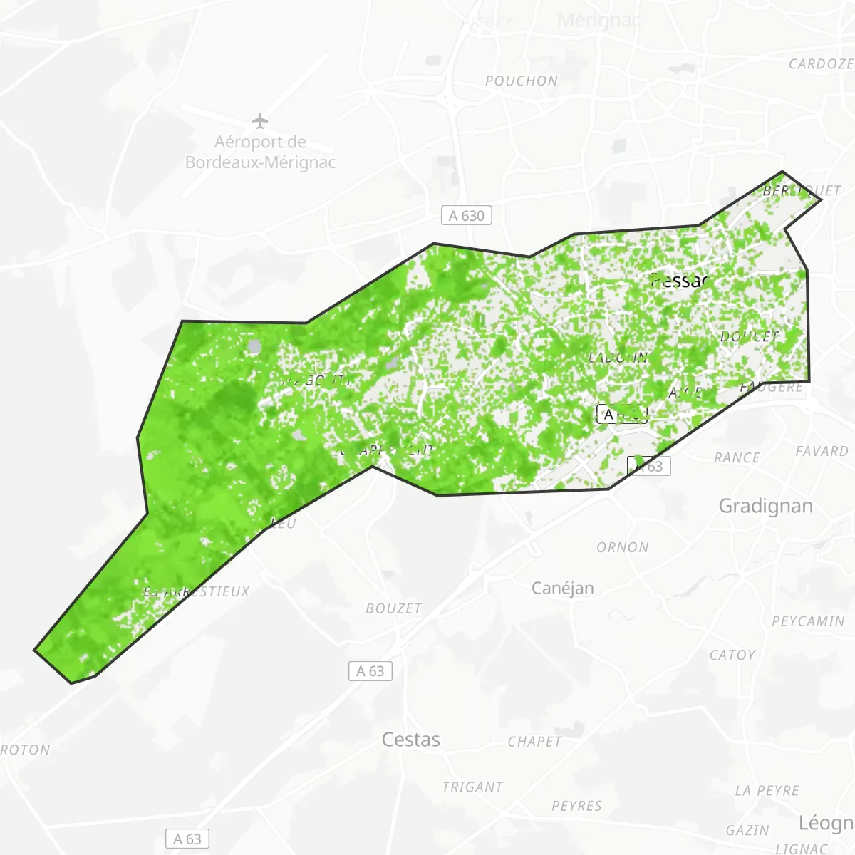 Zelený pokryv — Pessac