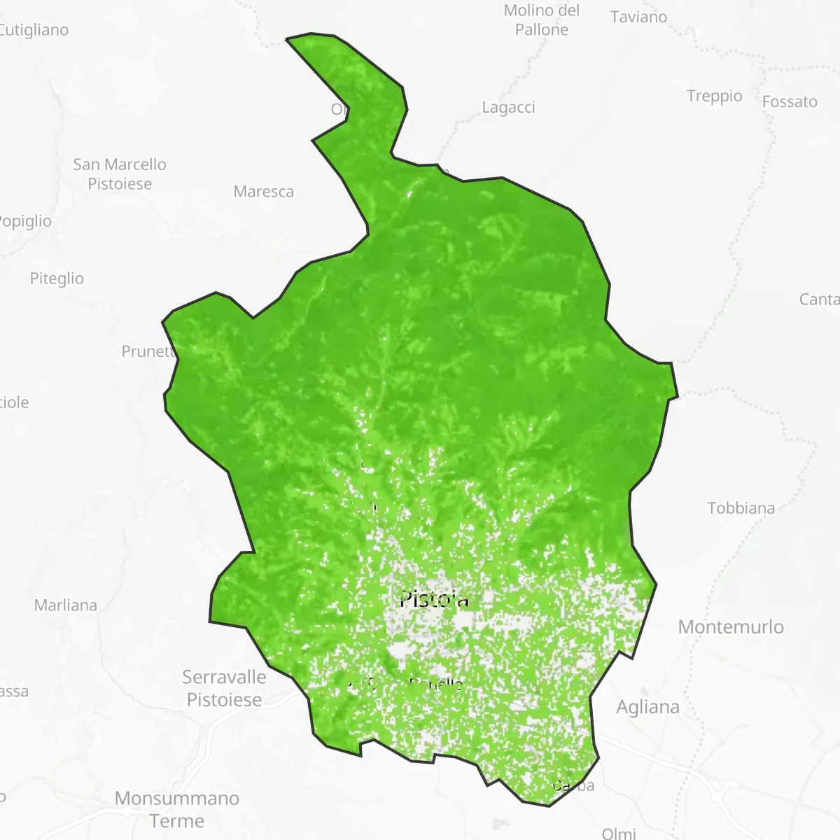 Zelený pokryv — Pistoia