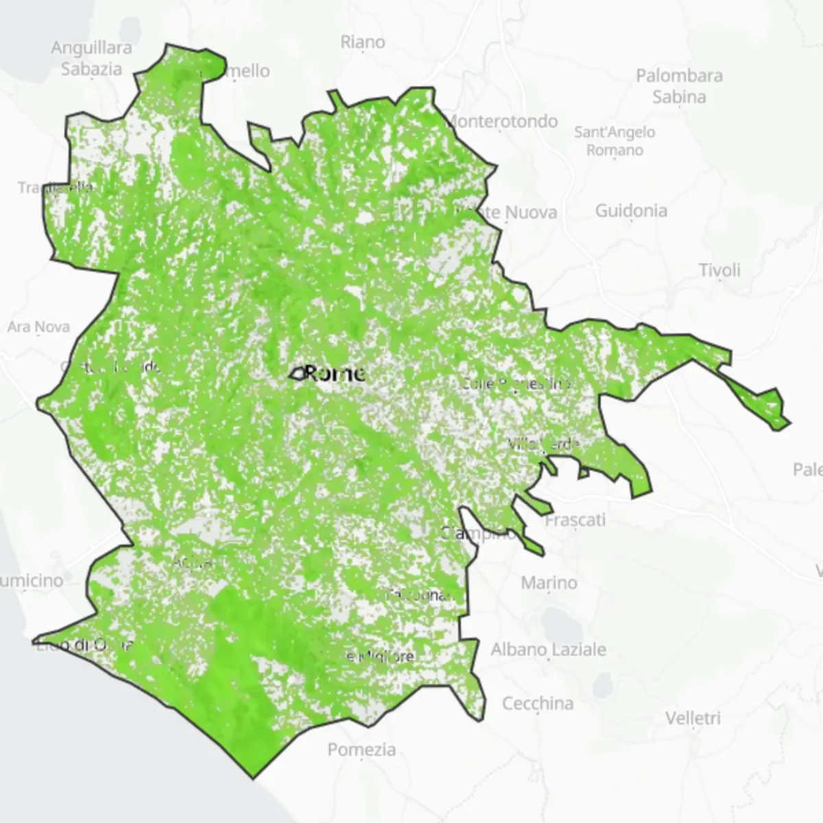 Zelený pokryv — Řím