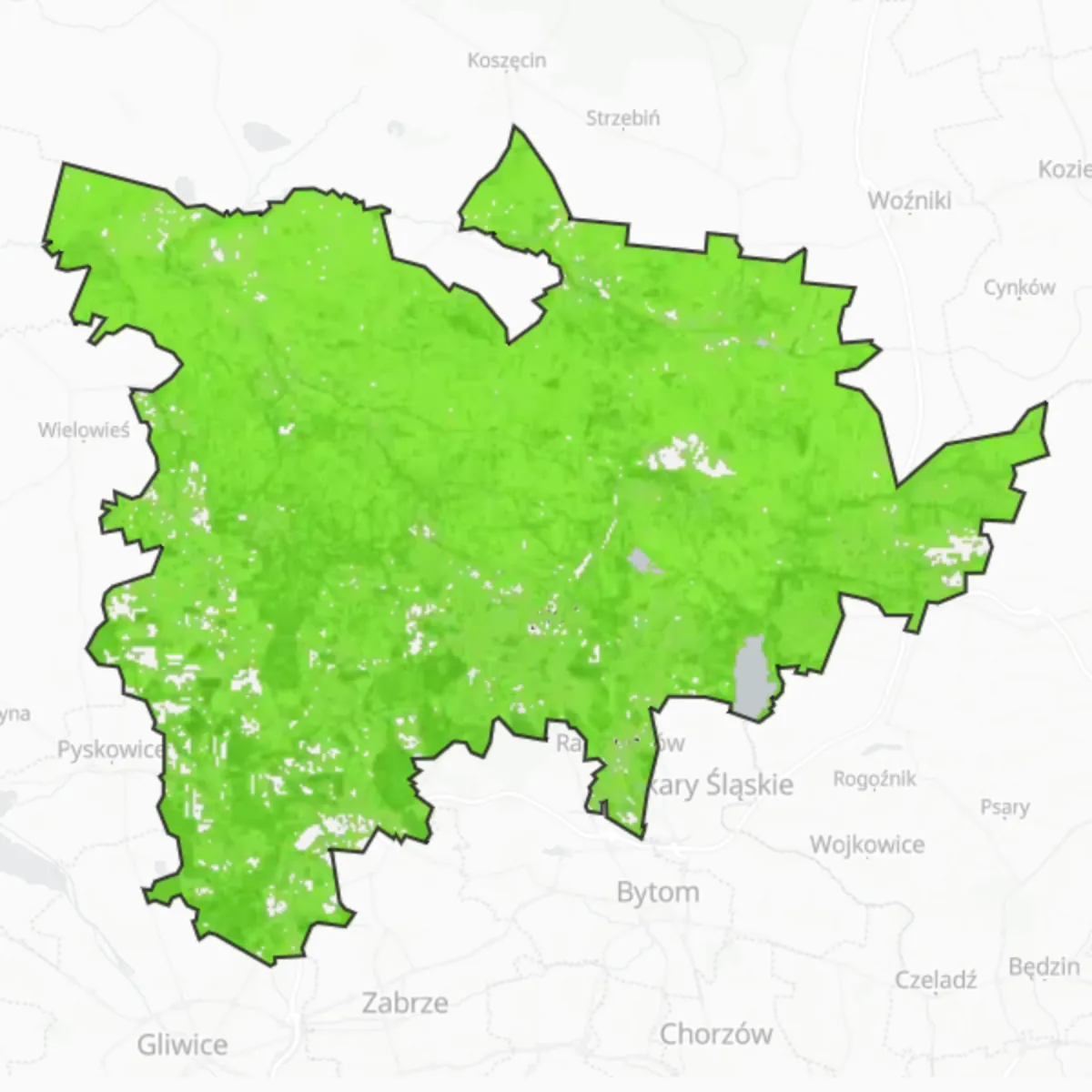 Zöldfelület — Tarnowskie Góry
