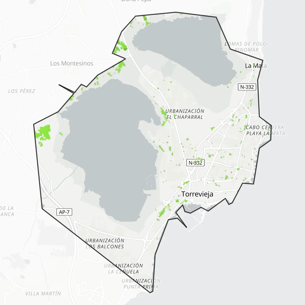 Zelený pokryv — Torrevieja